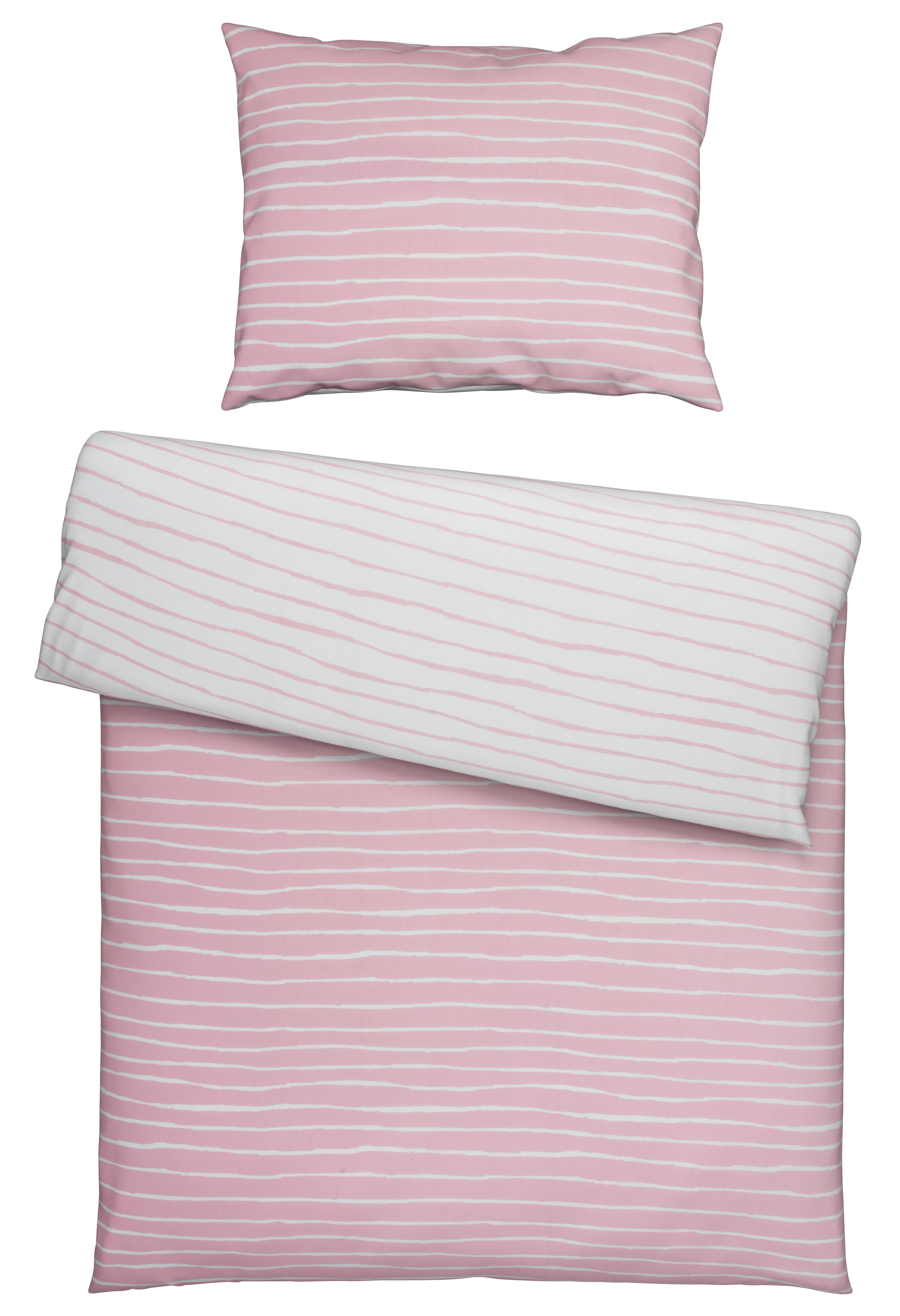 Oboustranné Povlečení Nadja Wende, 140/200cm - bílá/růžová, textil (140/200cm) - Modern Living
