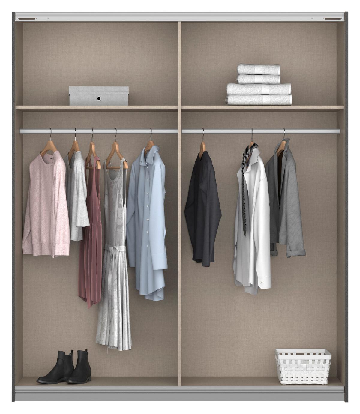 Schwebetürenschrank Subito - Eiche Artisan, MODERN, Holzwerkstoff (181/197/61cm) - Rauch Möbel