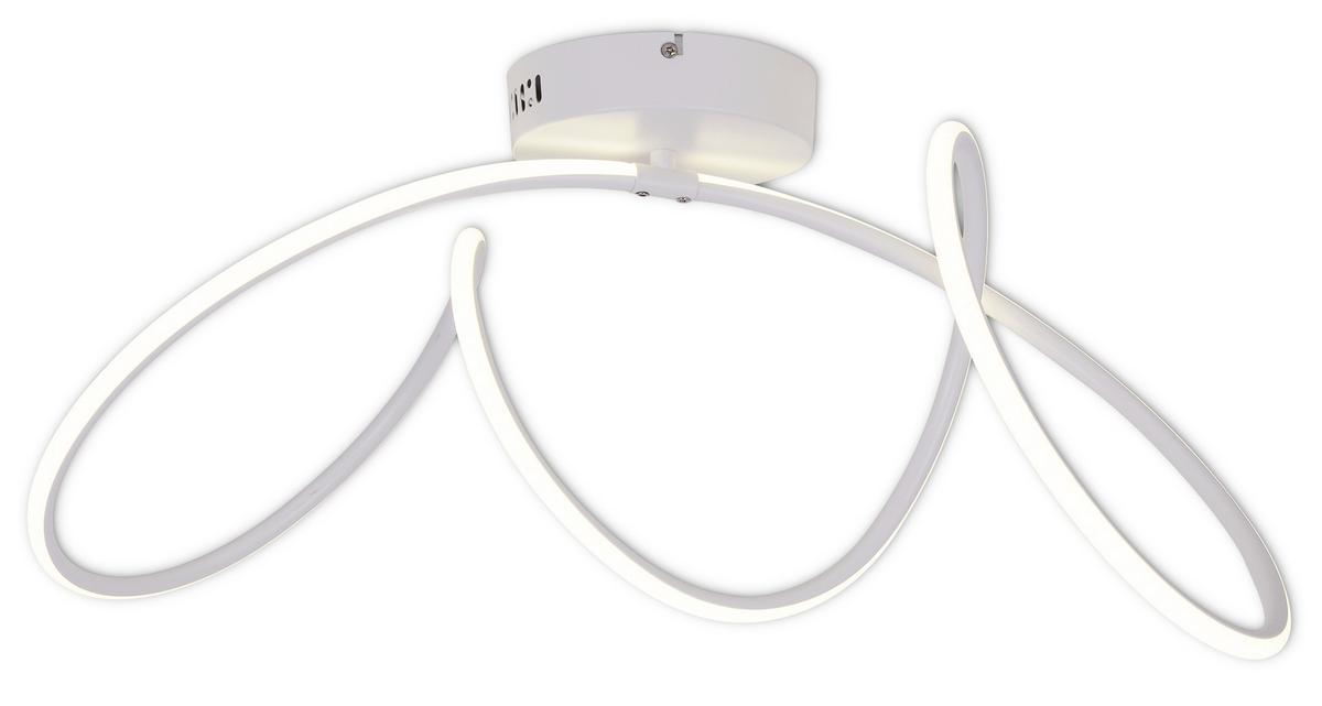LED-Deckenleuchte Odrive L: 67 cm Geschwungen Modern - Weiß, Design, Kunststoff/Metall (28/67cm) - Näve