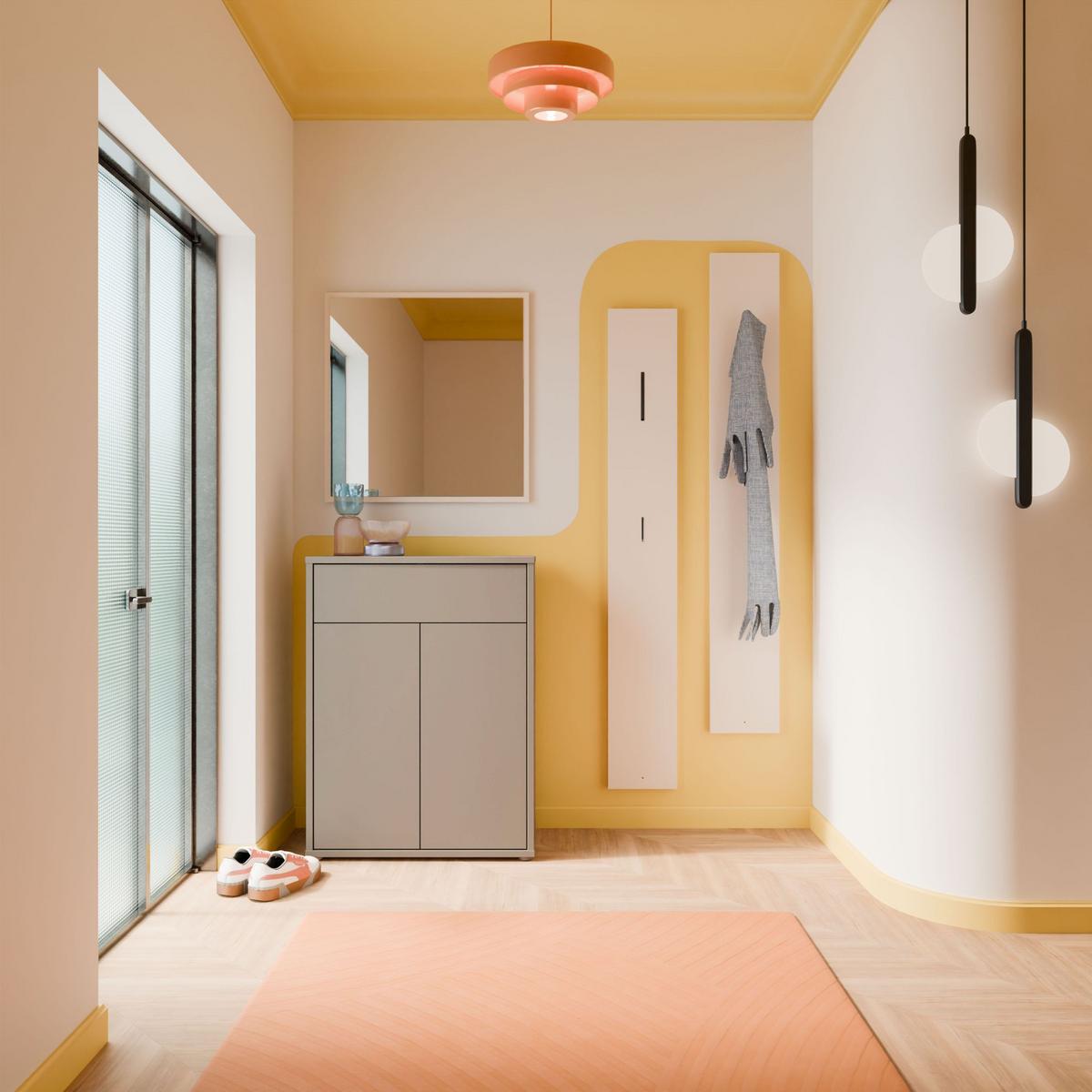 Komoda SPRINGS - béžovohnedá, Modern, kompozitné drevo (74,5/99,1/34,9cm)