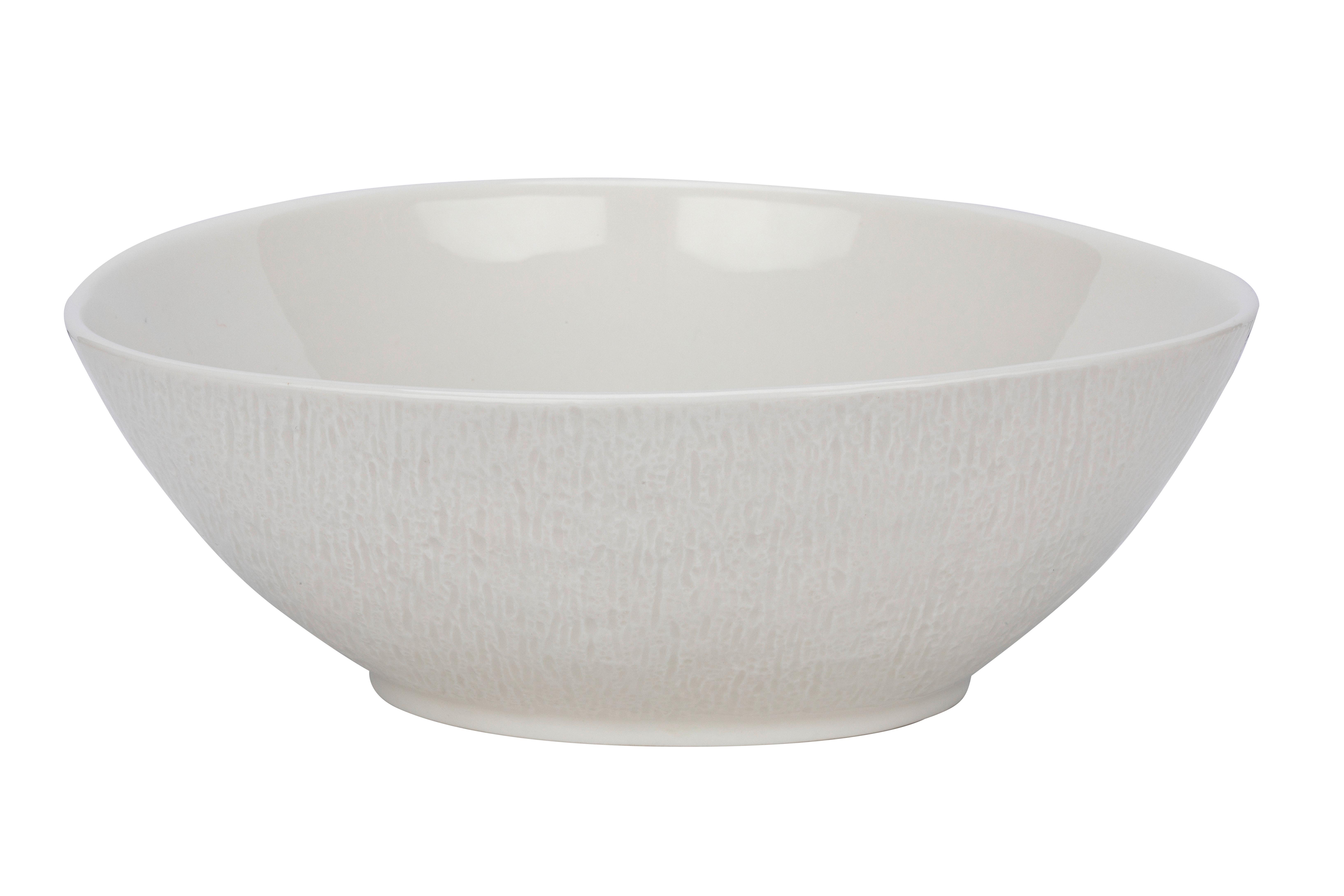 Salátová Mísa Haruki - bílá, Moderní, keramika (25,4/23,5/9,5cm) - Premium Living