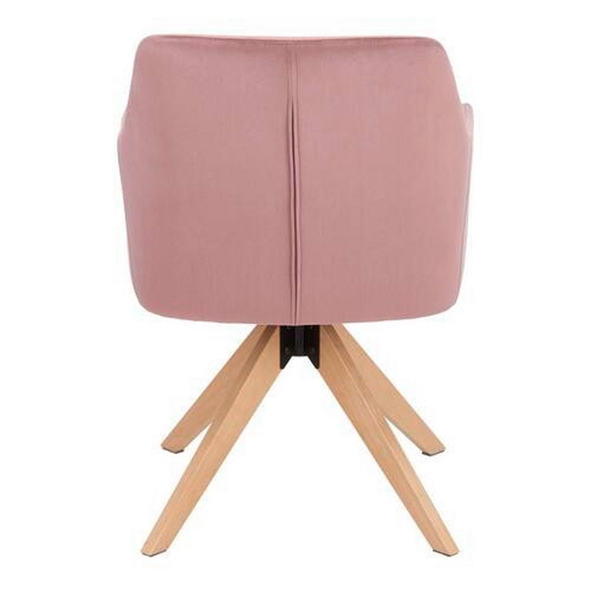 Jídelní židle SARA starorůžová - starorůžová/barvy buku, Moderní, dřevo/textil (57/84,5/57,5cm) - Modern Living