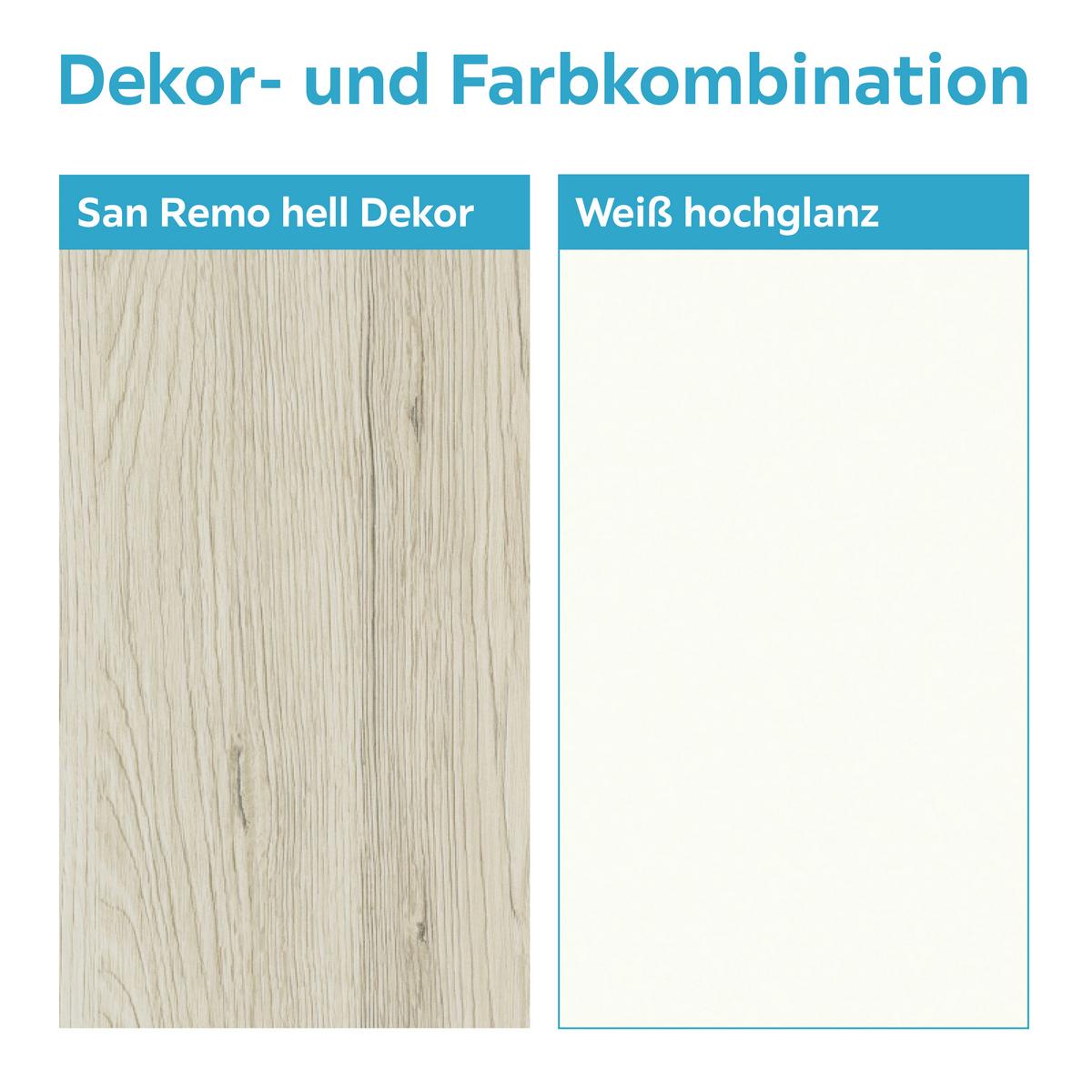 Wandboard Malta B: 180 cm San Remo Eiche Dekor - Eichefarben, MODERN, Holzwerkstoff (180/18/20cm)