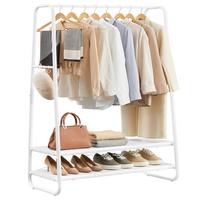 Kleiderschrank Weiß B: 100cm - Weiß, Basics, Holzwerkstoff/Metall (100/160/45cm)