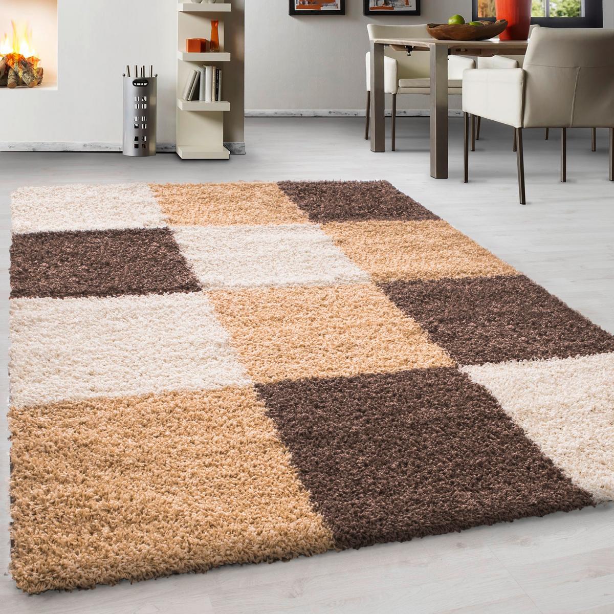 Hochflor Teppich Hellbraun Life 80x250 cm - Hellbraun/Braun, KONVENTIONELL, Textil (80/250cm) - Novel