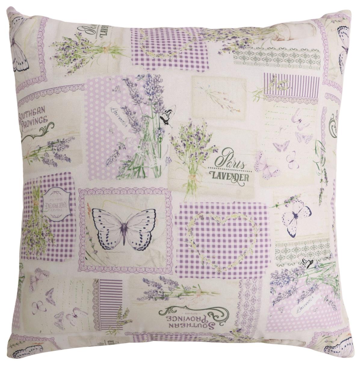 ZIERKISSEN LAVENDEL - Multicolor, ROMANTIK / LANDHAUS, Textil (45/45cm) - James Wood