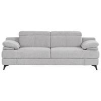2-sitzer-sofa Titus Silberfarben - Silberfarben/Schwarz, Design, Textil (205/80/104cm) - Livetastic