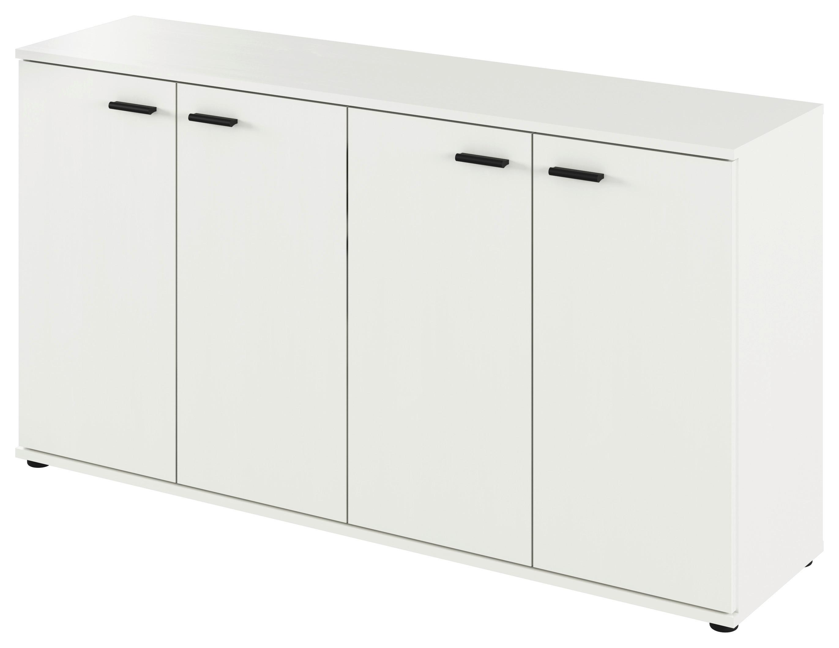 KOMODA CARA *CENOVÝ TRHÁK* - čierna/biela, Modern, kompozitné drevo/plast (138/74,8/35cm) - Based