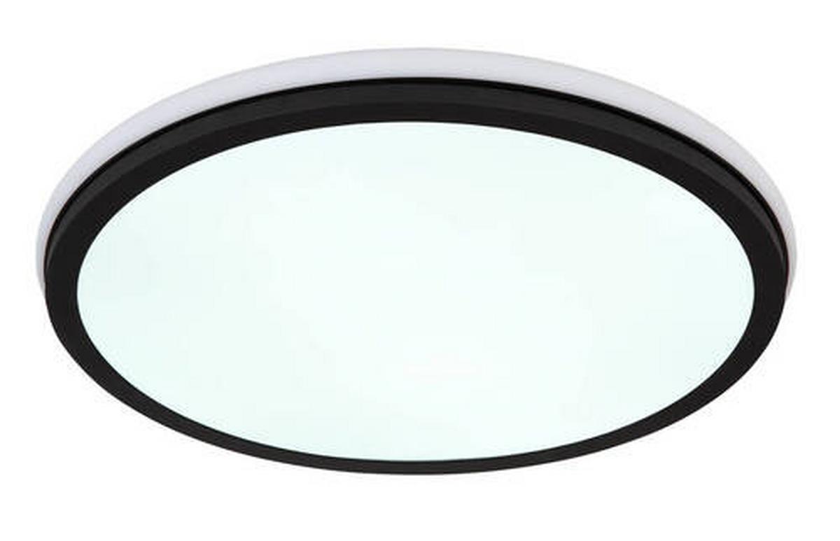LED-Deckenleuchte 41391-40r - Opal/Schwarz, Design, Kunststoff/Metall (45/7cm) - Globo