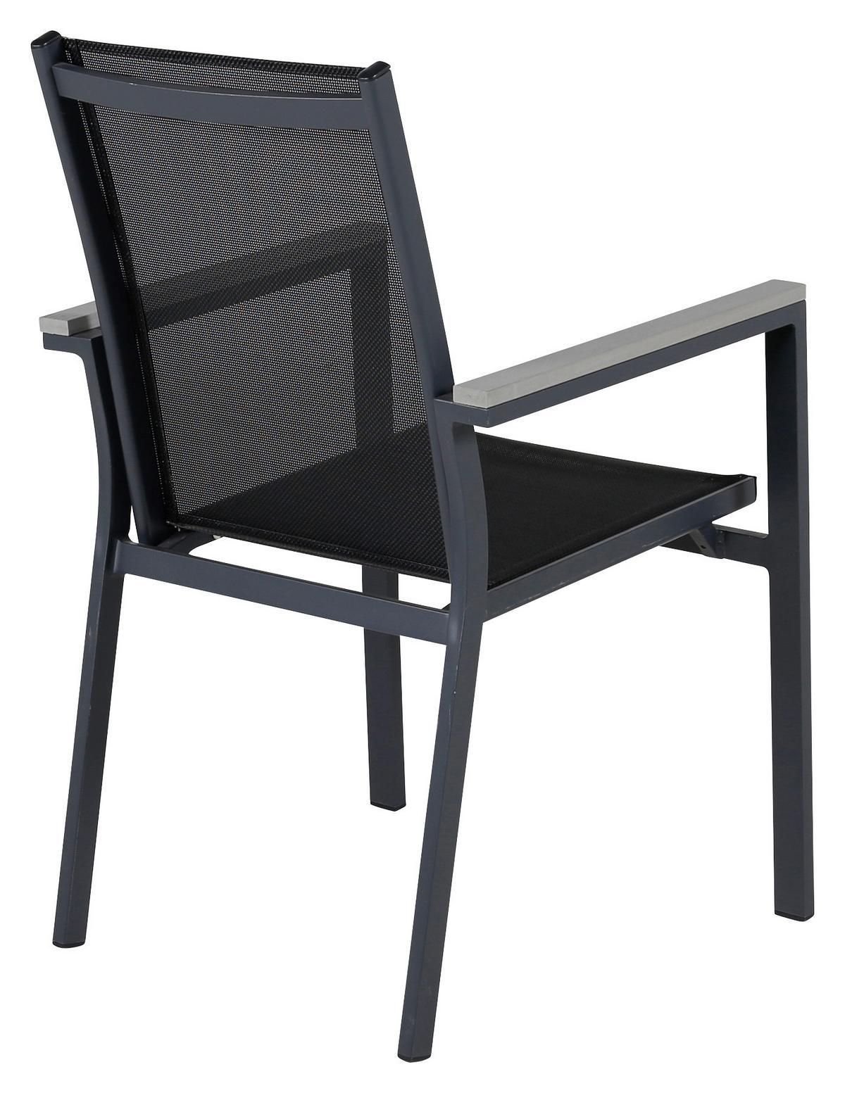 Gartenstuhl-Set Parma - Schwarz, KONVENTIONELL, Textil/Metall (57/90/59cm) - Gardenson