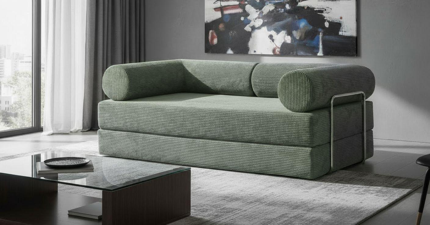 Schlafsofa Elysium Grün B: 180 Cm - Grün, Design, Textil (180/70/100cm) - P & B