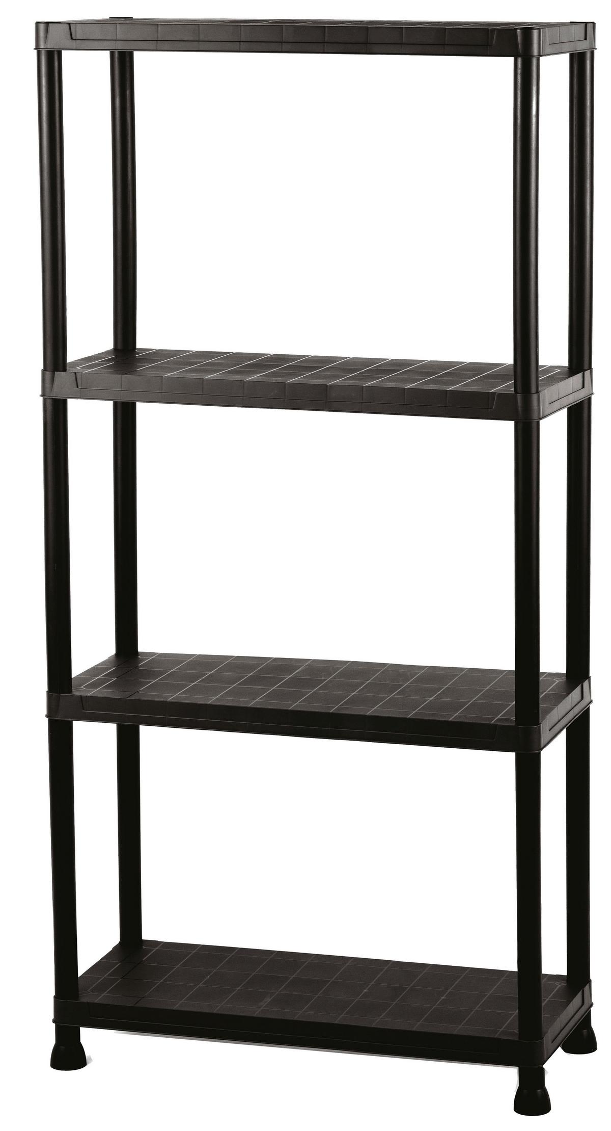 Schwerlastregal Kunststoff 60x30x138 cm 20 Kg/Boden - Schwarz, Basics, Kunststoff (60/30/138cm)