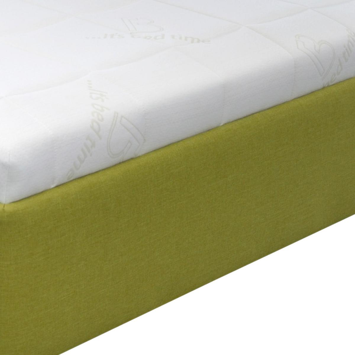 čalouněná postel STILO 120/200cm,zelená - bílá/zelená, dřevo/textil (120/200cm)