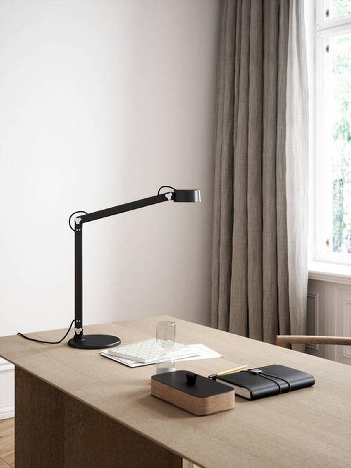 Schreibtischleuchte Nobu Tila Schwarz L: 49,5 cm - Schwarz, Design, Metall (49,5/10,5/46,5cm) - Nordlux