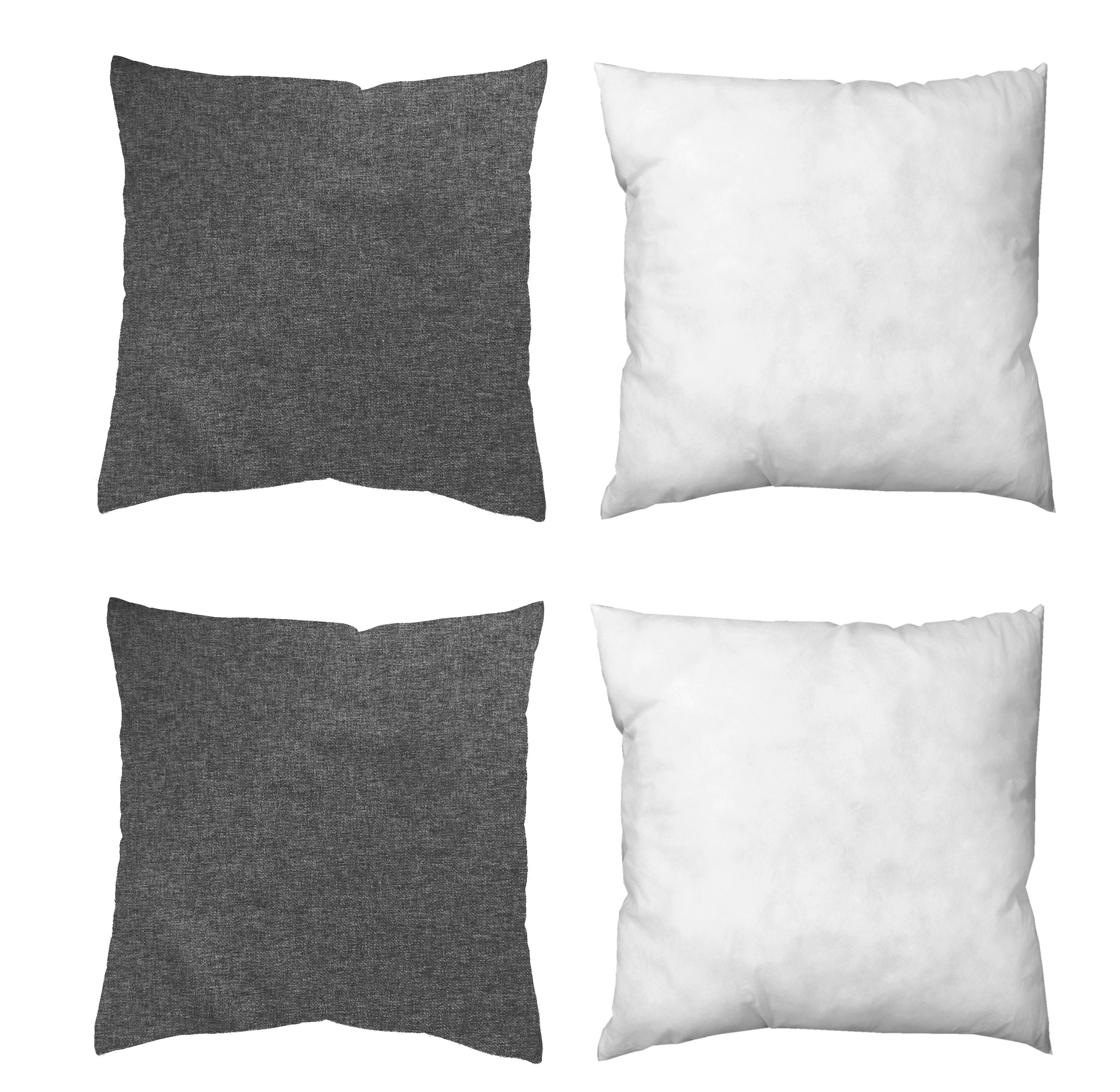 ZIERKISSEN Anthrazit 50x50 cm - Anthrazit, Basics, Textil (50/50cm)