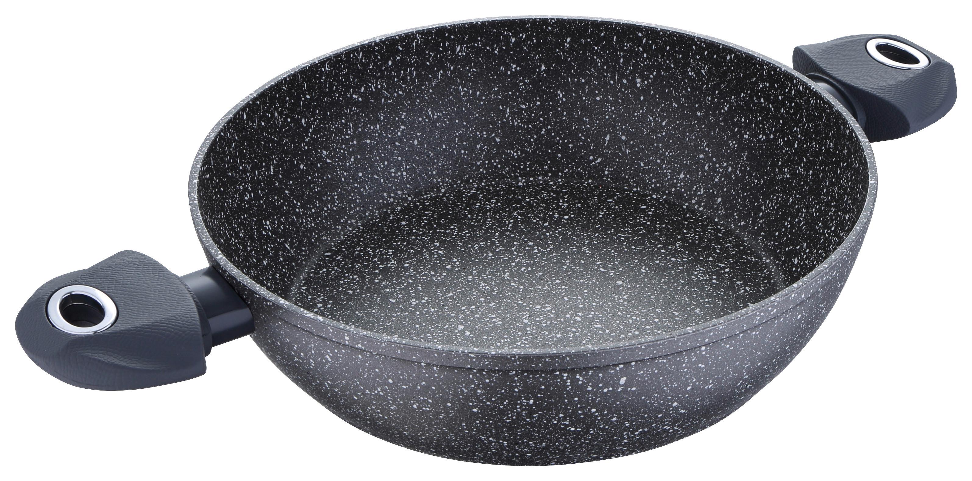 Schmortopf 3,8 L Metall, Kunststoff Kratzfest - Grau, Basics, Kunststoff/Metall (28cm)