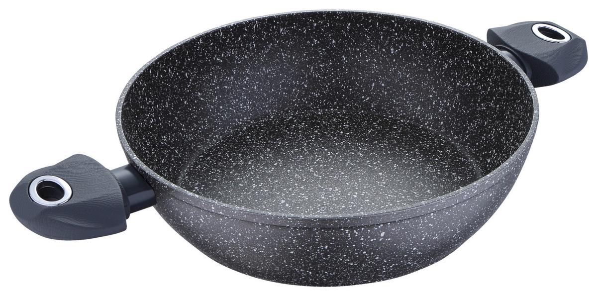 Schmortopf 3,8 L Metall, Kunststoff Kratzfest - Grau, Basics, Kunststoff/Metall (28cm)