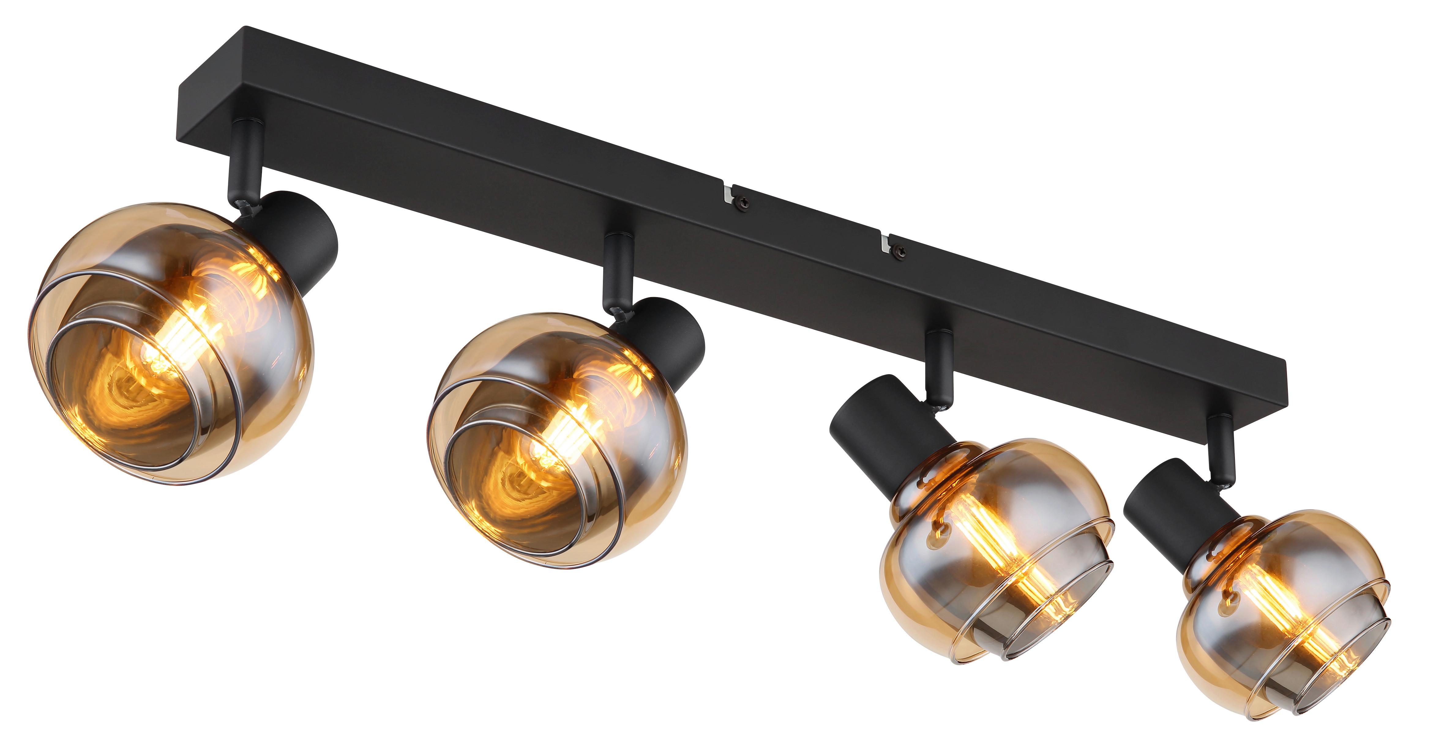 Strahler 54309-4b - Schwarz, Basics, Glas/Metall (56/10,5/13,5cm) - Globo