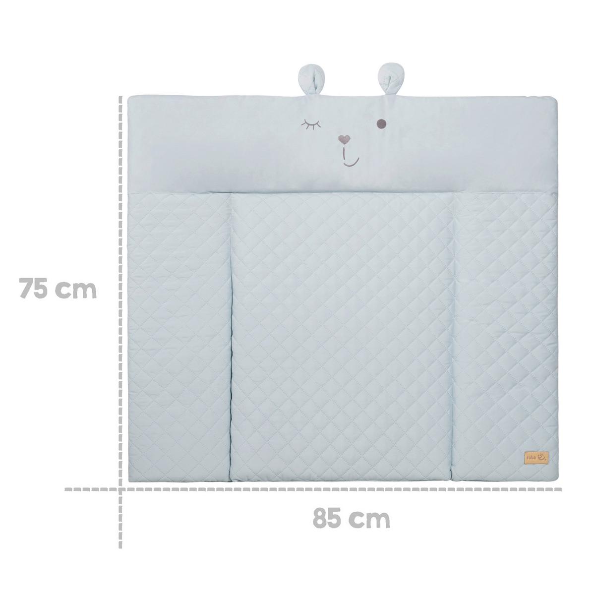 Prebaľovacia podložka BEAR BLAU, 85x75 cm - svetlomodrá, Konventionell, textil (85/4/75cm)