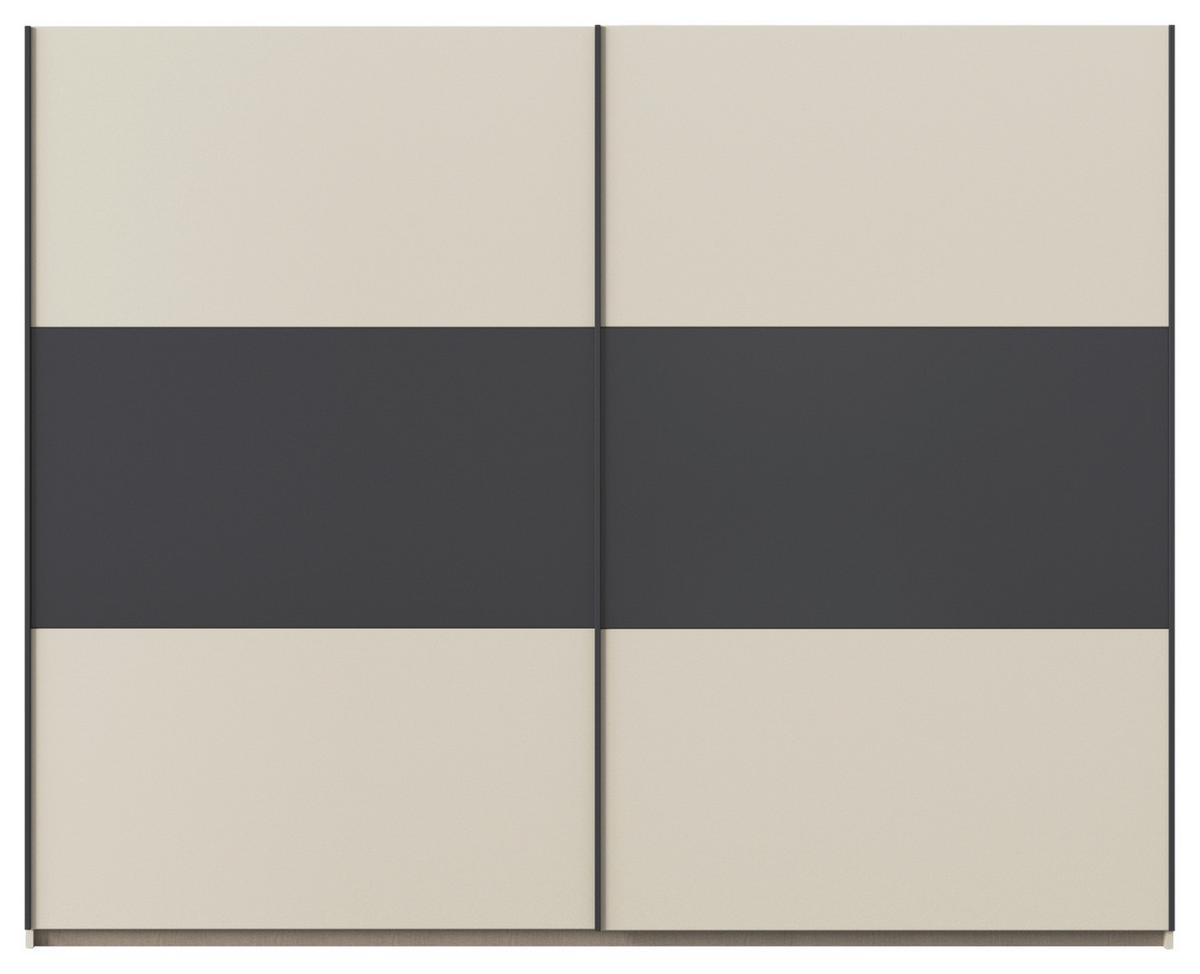 Schwebetürenschrank Neo Grau Champagner B: 261 cm - Champagner/Grau, MODERN, Holzwerkstoff (261/210/59cm) - Rauch Möbel