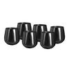 Wasserglas 6er-Set Je ca. 500 ml - Schwarz, Trend, Metall (9,9cm) - Echtwerk