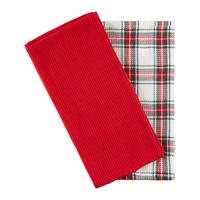 Geschirrtuch Yule - 2er Pack - Rot, ROMANTIK / LANDHAUS, Textil (50/70cm) - James Wood
