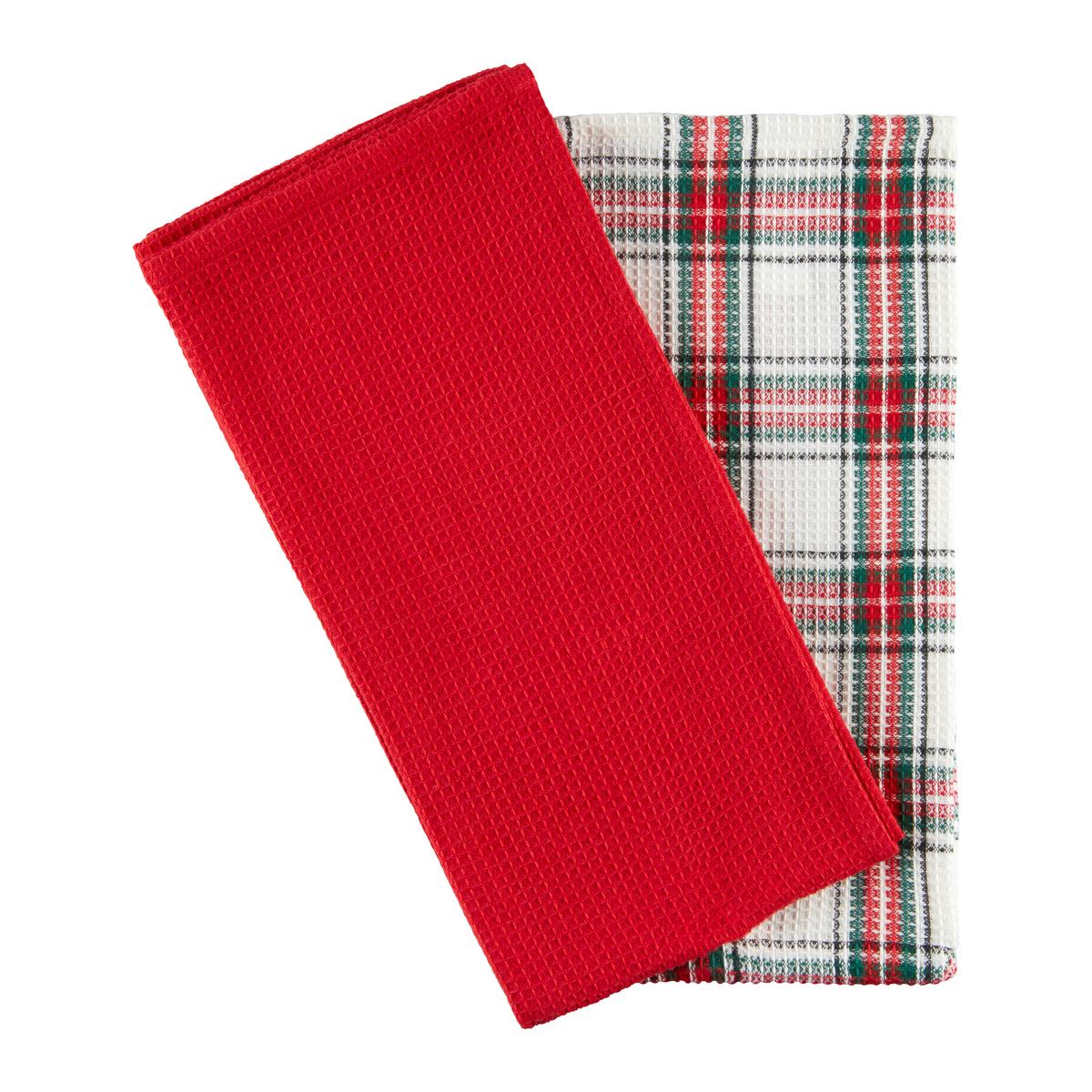 Geschirrtuch Yule - 2er Pack - Rot, ROMANTIK / LANDHAUS, Textil (50/70cm) - James Wood