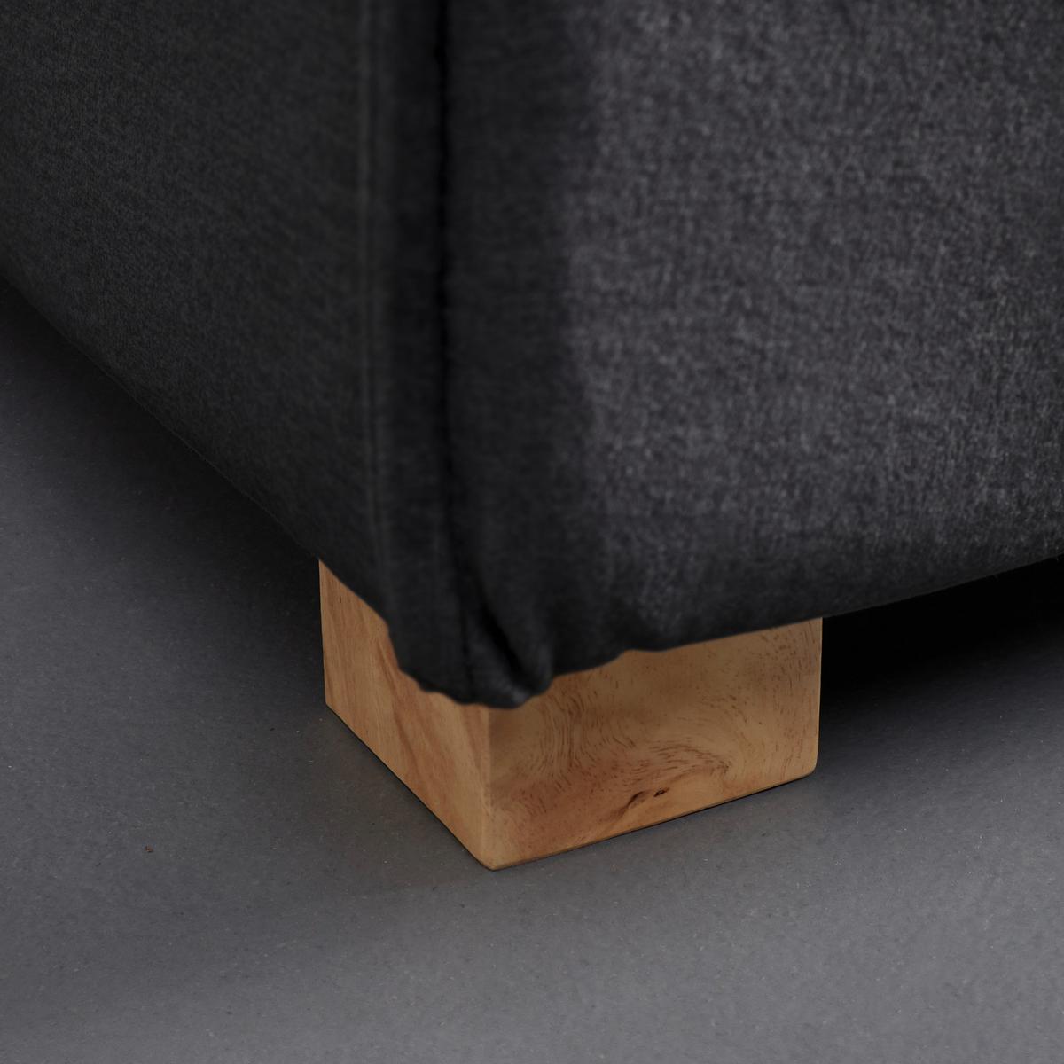 Sedací souprava AVA - tmavě šedá/přírodní barvy, Moderní, dřevo/textil (251/62/154cm) - Bessagi Home