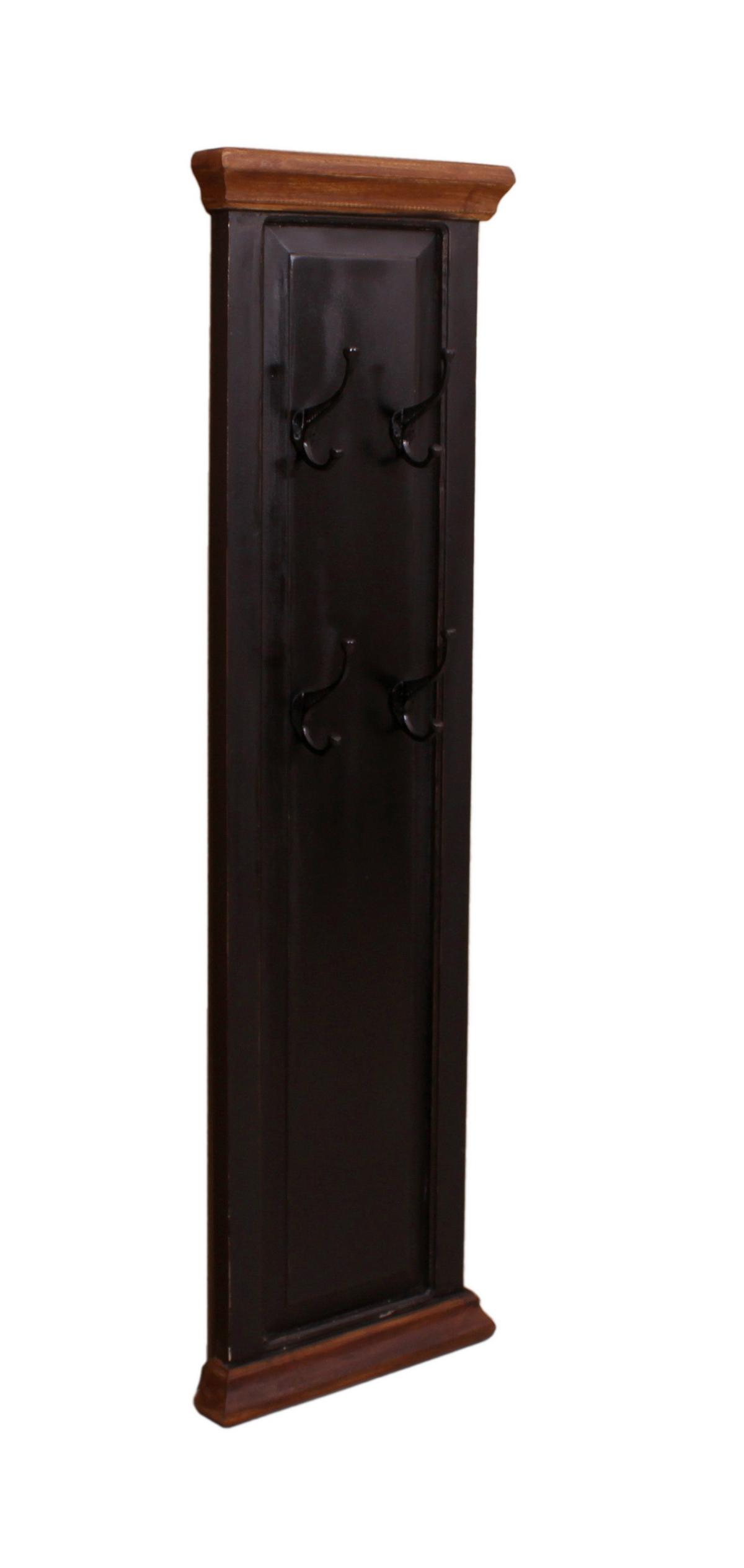 GARDEROBENPANEEL Honig/Schwarz B: 35cm - Schwarz/Honig, Design, Holz/Holzwerkstoff (35/110/8cm) - MID.YOU