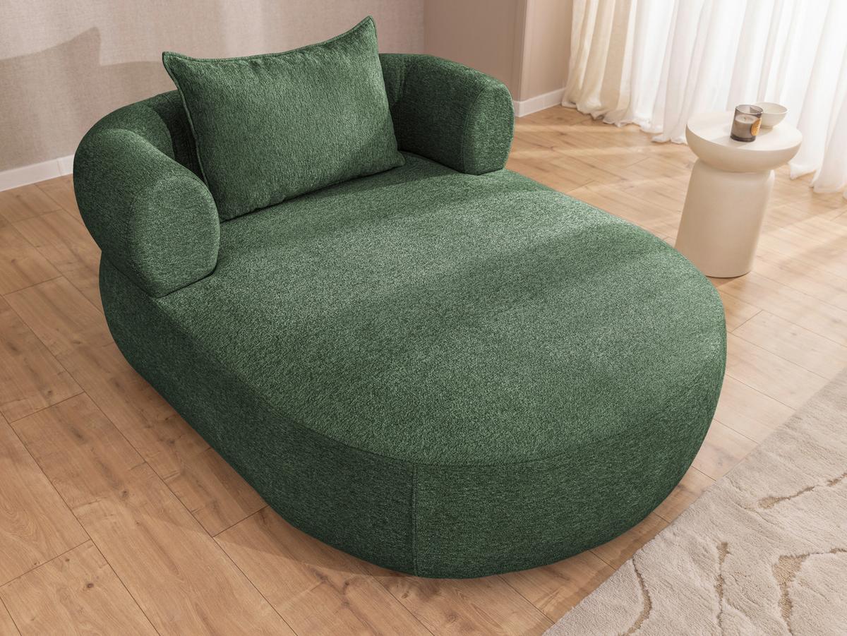 XXL-Sessel Ferro Grün B: 122 cm - Schwarz/Grün, Design, Textil (122/76/156cm) - Livetastic