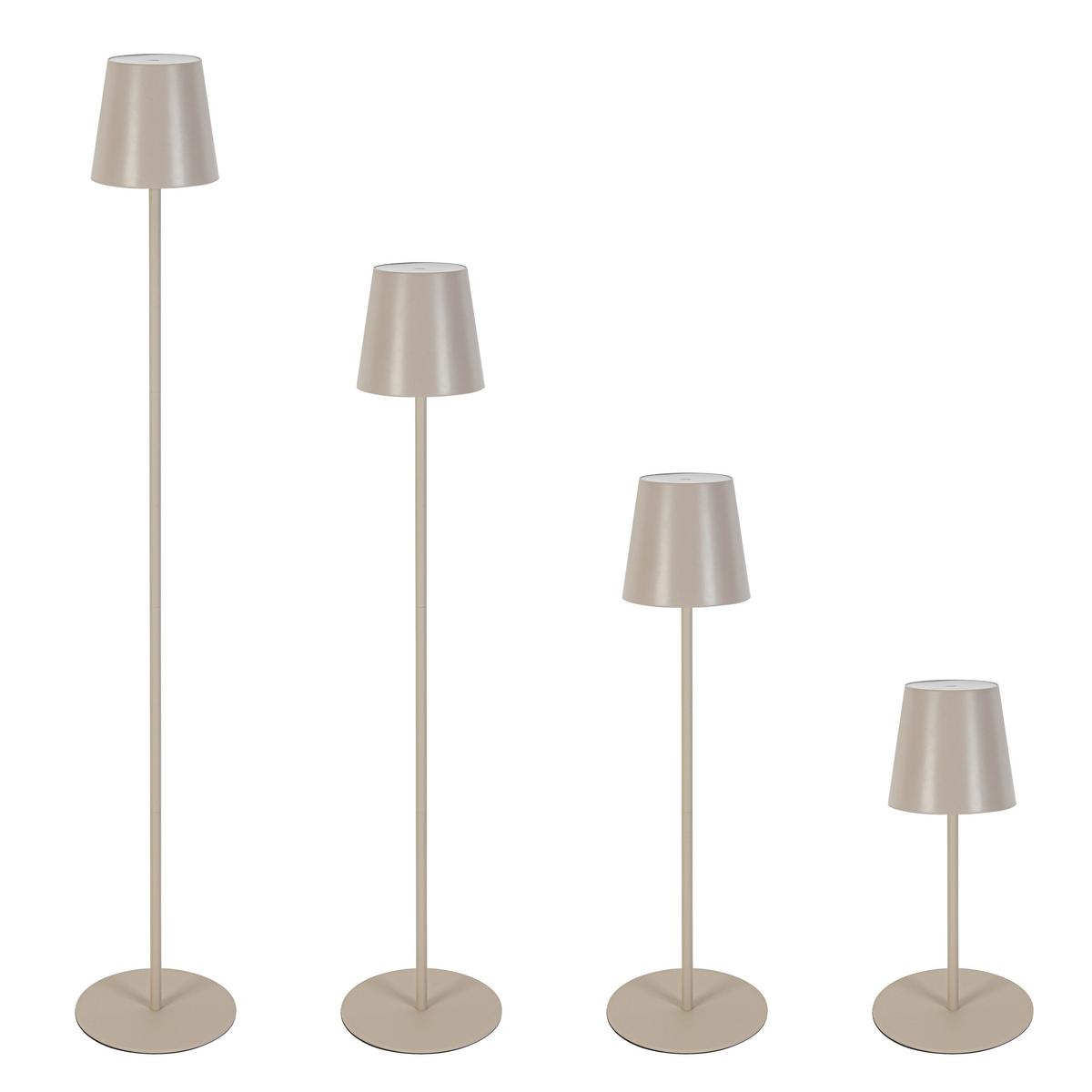 LED-Stehleuchte Liliana - Sandfarben/Weiß, MODERN, Kunststoff/Metall (22/130cm) - Luca Bessoni