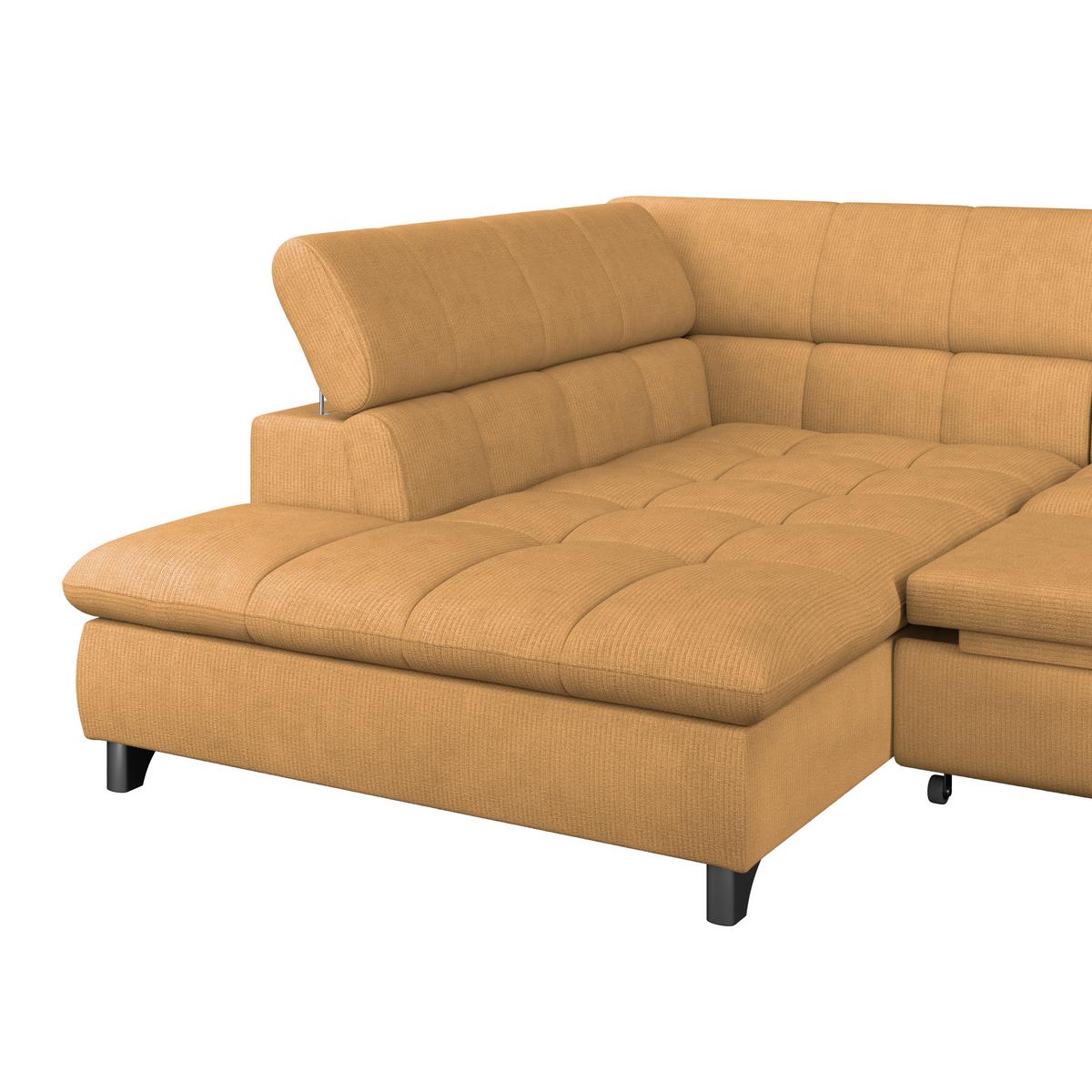 Ecksofa Gemini Goldfarben, B: 234cm - Chromfarben/Goldfarben, KONVENTIONELL, Textil (234/312cm)
