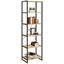 Regál Bono - čierna/dub sonoma, Moderný, kov/kompozitné drevo (50/180/35cm) - Modern Living Regál Bono - čierna/dub sonoma, Moderný, kov/kompozitné drevo (50/180/35cm) - Modern Living