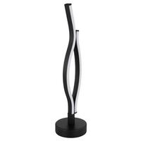 Led-tischleuchte Geronimo Schwarz Weiß D: 12 Cm - Schwarz/Weiß, Design, Kunststoff/Metall (12/47cm) - Globo