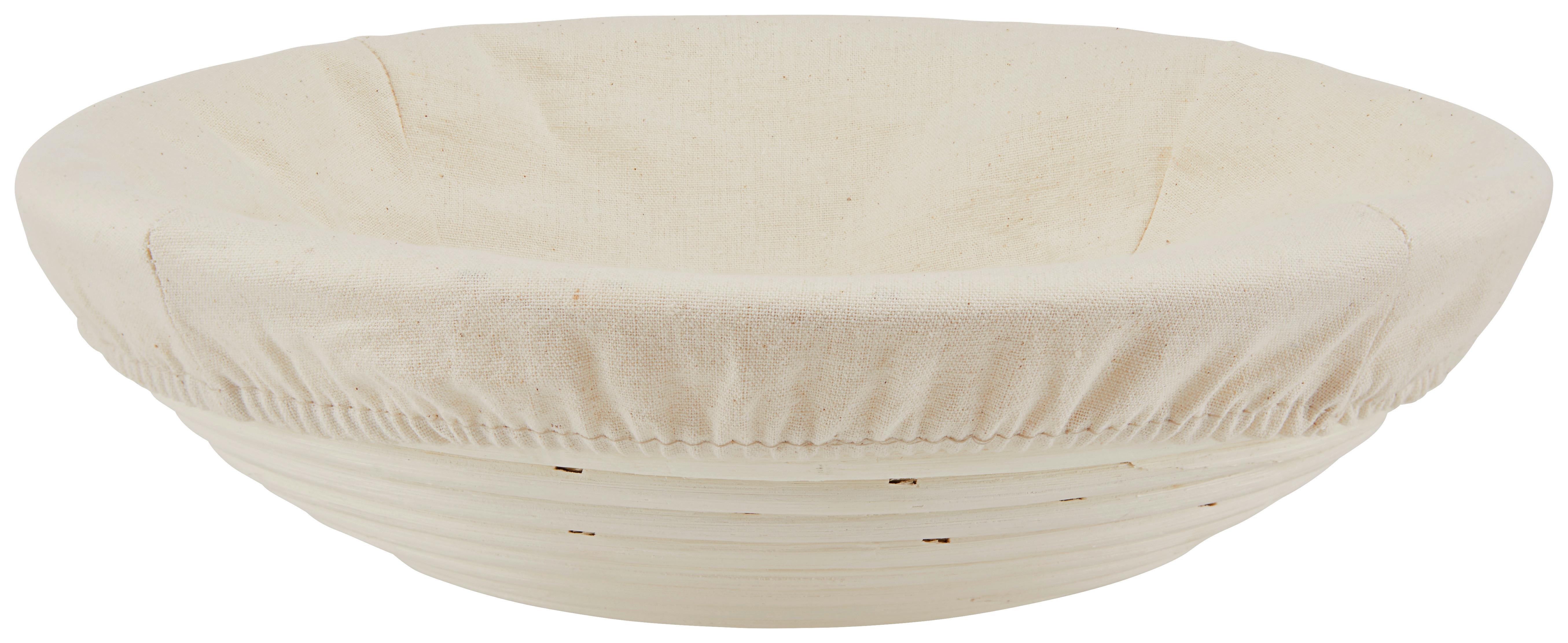 Gärkorb Krisitna -L - Weiß, ROMANTIK / LANDHAUS, Holz/Textil (30/8cm) - James Wood