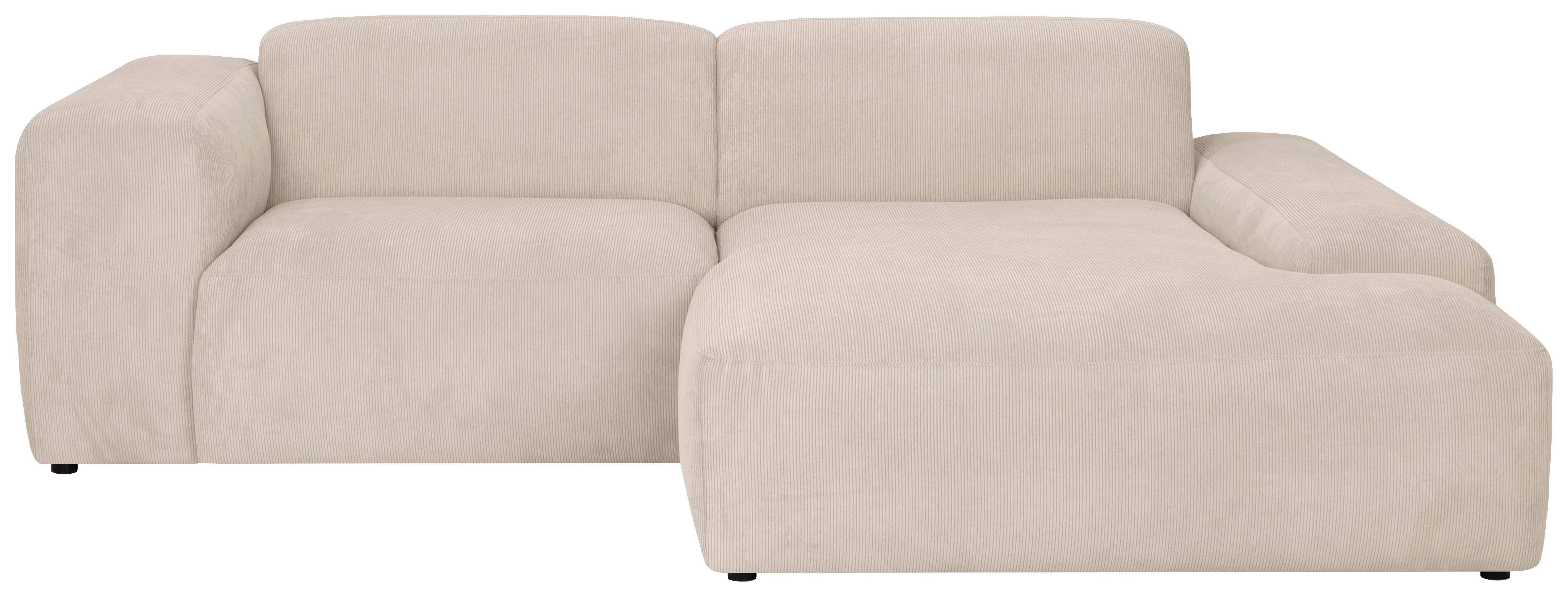 ECKSOFA Hannah Beige S: 252x170cm - Beige/Schwarz, Design, Textil (252/170cm) - MID.YOU
