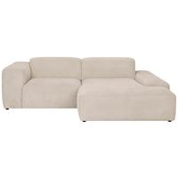 ECKSOFA Hannah Beige S: 252x170cm - Beige/Schwarz, Design, Textil (252/170cm) - MID.YOU