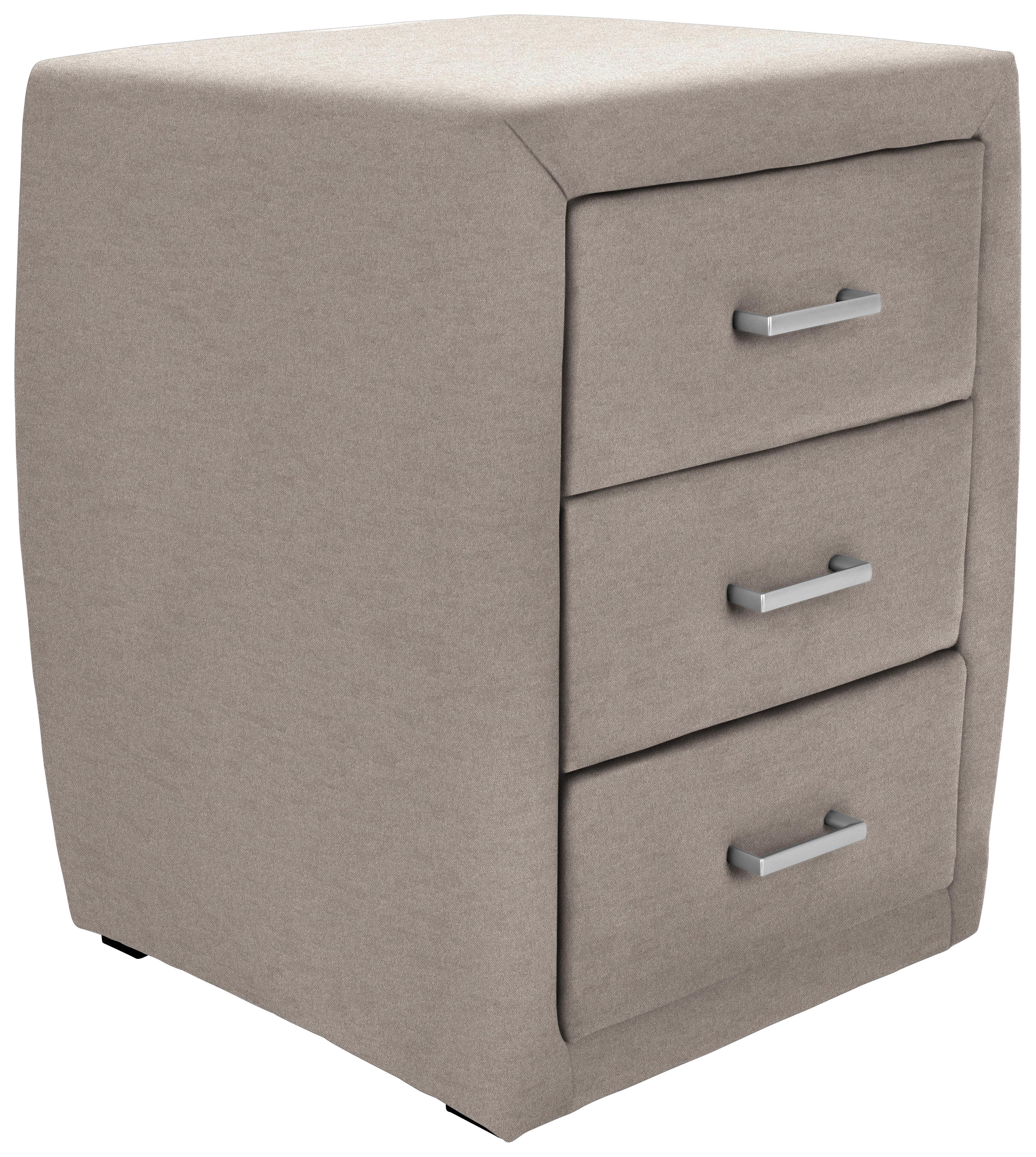 Nachtkästchen Naomi Beige - Beige/Schwarz, KONVENTIONELL, Holzwerkstoff/Kunststoff (52/66/45cm)