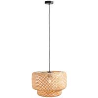 Hängeleuchte 43868*hettonle - Schwarz, Natur, Holz/Metall (42/110cm) - Eglo