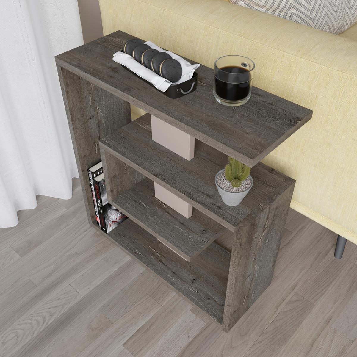 Beistelltisch Saly Mokka/Braun B: 20 cm - Braun/Mokka, Design, Holzwerkstoff (55/20/57cm) - Livetastic