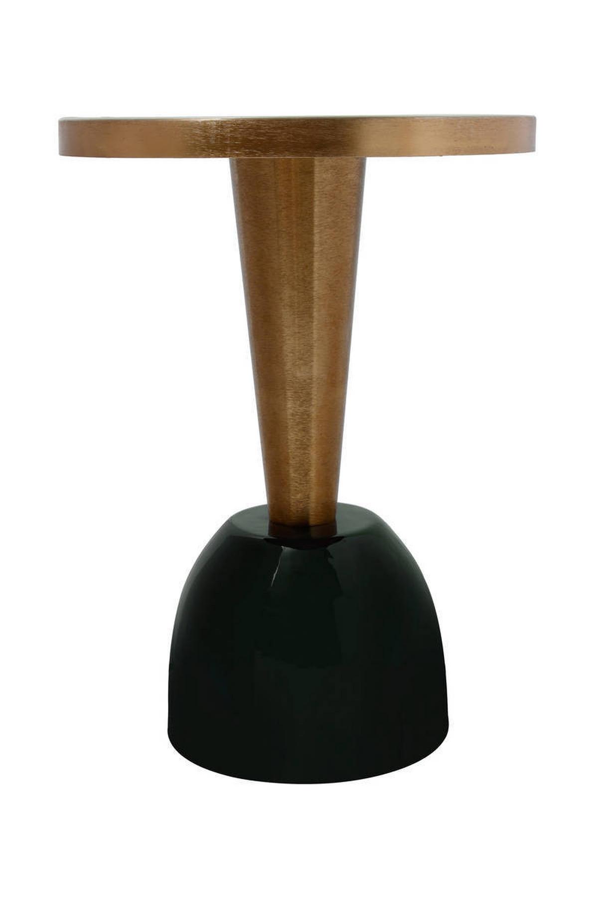 Beistelltisch Art Deco Dunklegrün/Mintgrün - Dunkelgrün/Mintgrün, Trend, Metall (41/56cm) - Kayoom