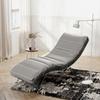 Relaxliege Swing Silver Dunkelgrau B: 65 cm - Dunkelgrau/Silberfarben, Design, Textil (65/65-95/171cm) - Livetastic