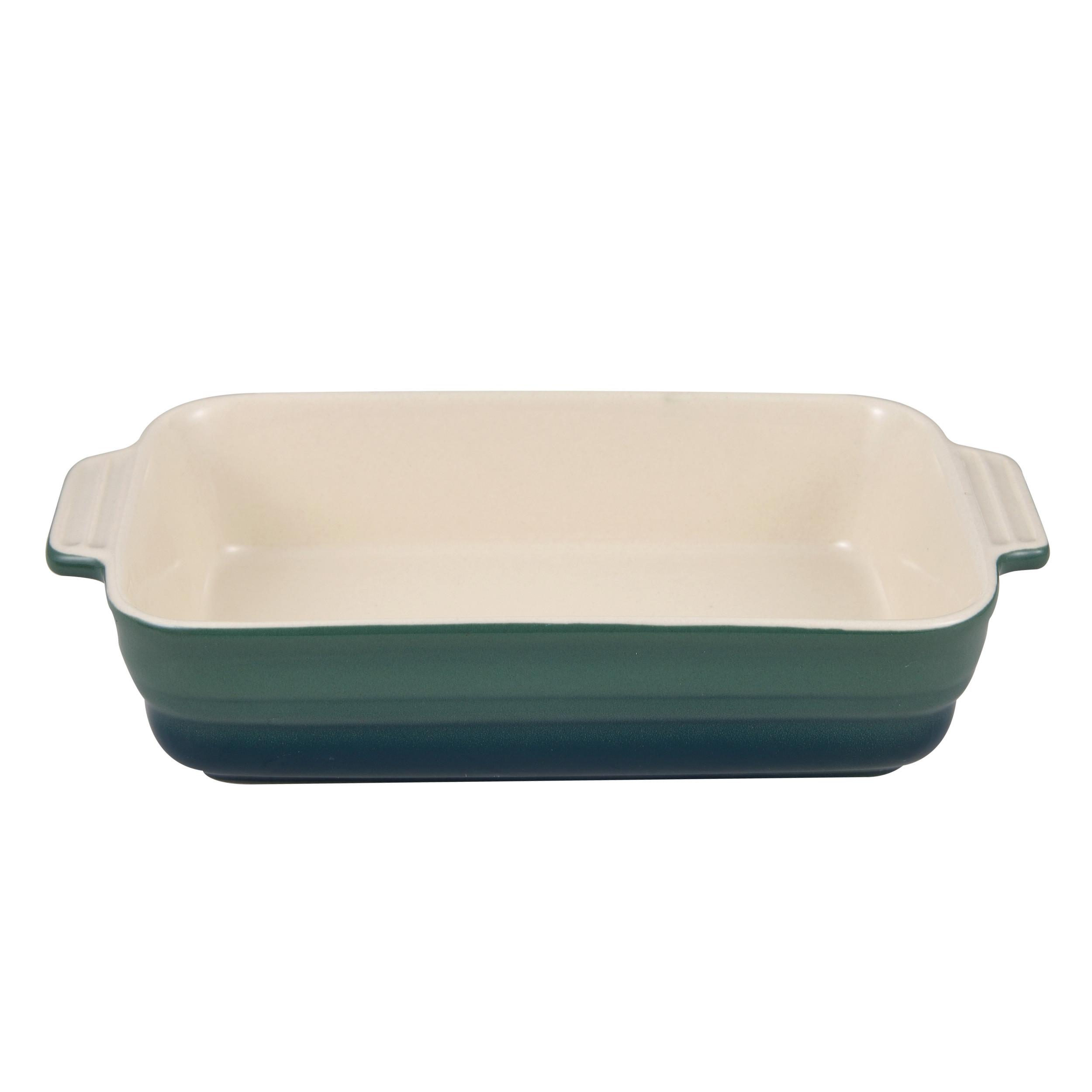 zapekacia misa ELISA - L - zelená, Konventionell, keramika (37,7/20,9/6,9cm) - Modern Living