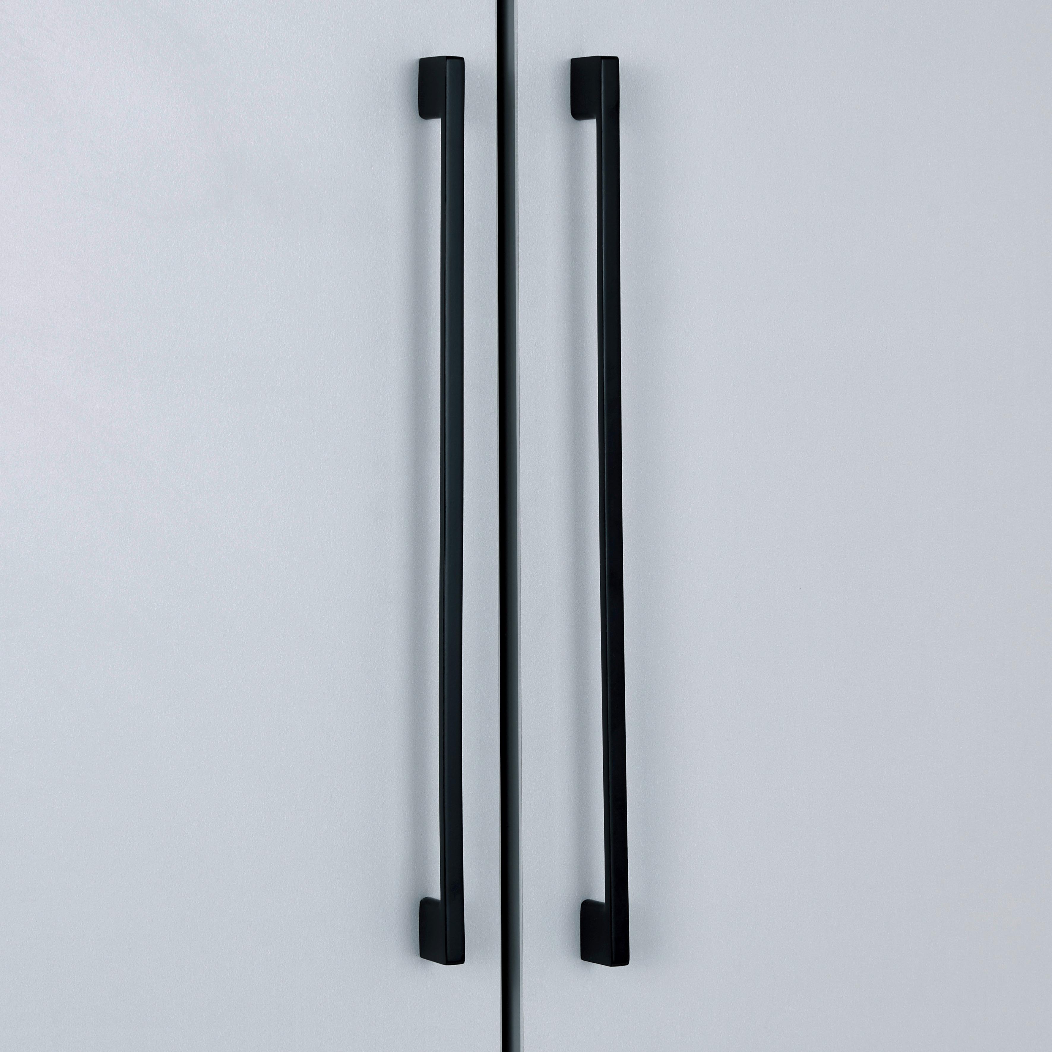 Schrankgriff Unit L:35cm Stahl Schwarz Matt - čierna, Moderný, kov (35,2/2,8/0,6cm) - Ondega