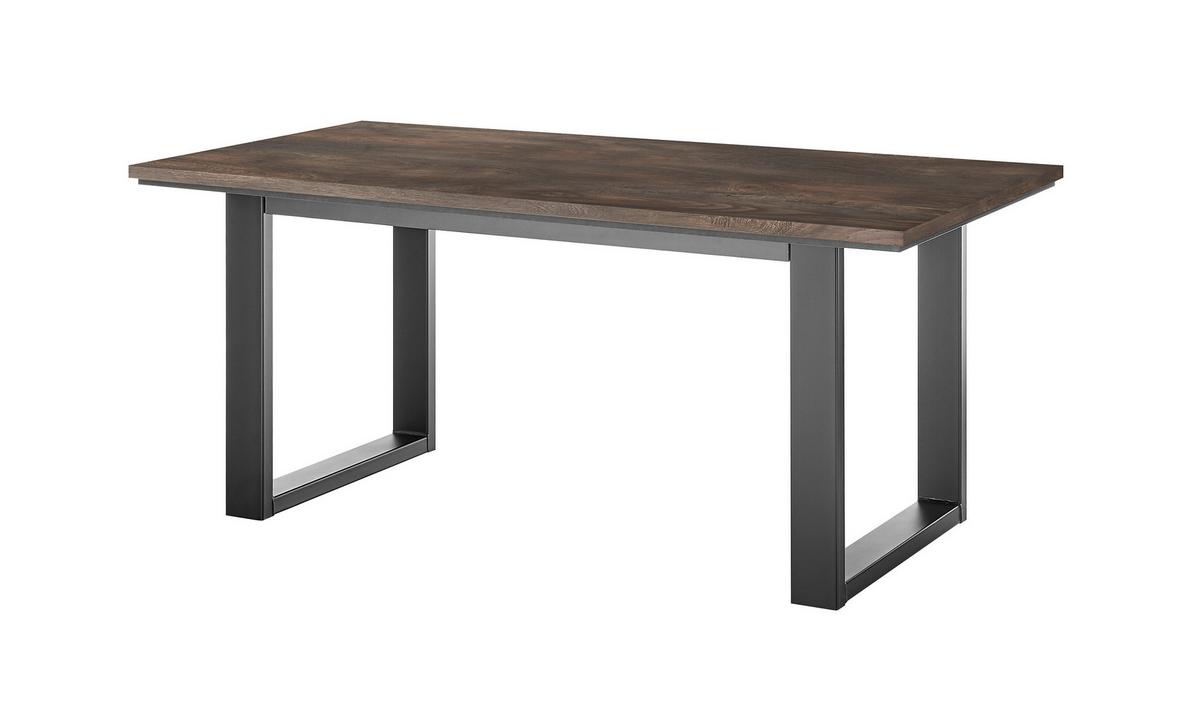 Esstisch Largo Eichefarben L: 160 Cm - Eichefarben/Schwarz, Design, Holzwerkstoff/Metall (160/81/77cm) - MID.YOU
