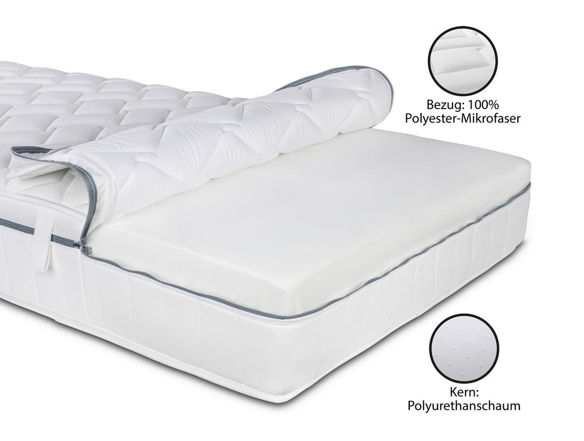 Kaltschaummatratze Air Deluxe 100x200 Cm H2/h3 H: 23 Cm - Weiß, Basics, Textil (100/200cm) - MID.YOU