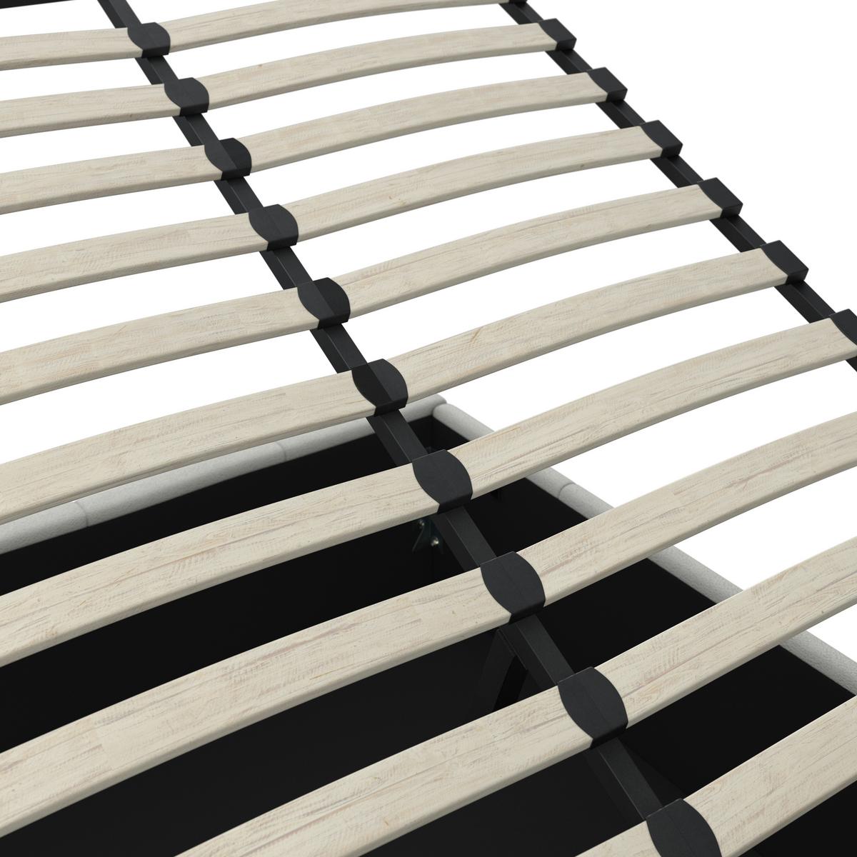 Čalúnená posteľ MILA 180x200 cm, biela - čierna/slonovinová, Modern, kov/drevo (180/200cm) - Bessagi Home