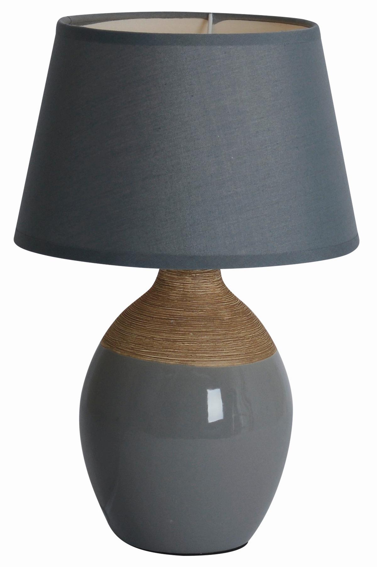 Tischleuchte 3145916 - Braun/Grau, KONVENTIONELL, Keramik/Textil (15/31cm) - Näve