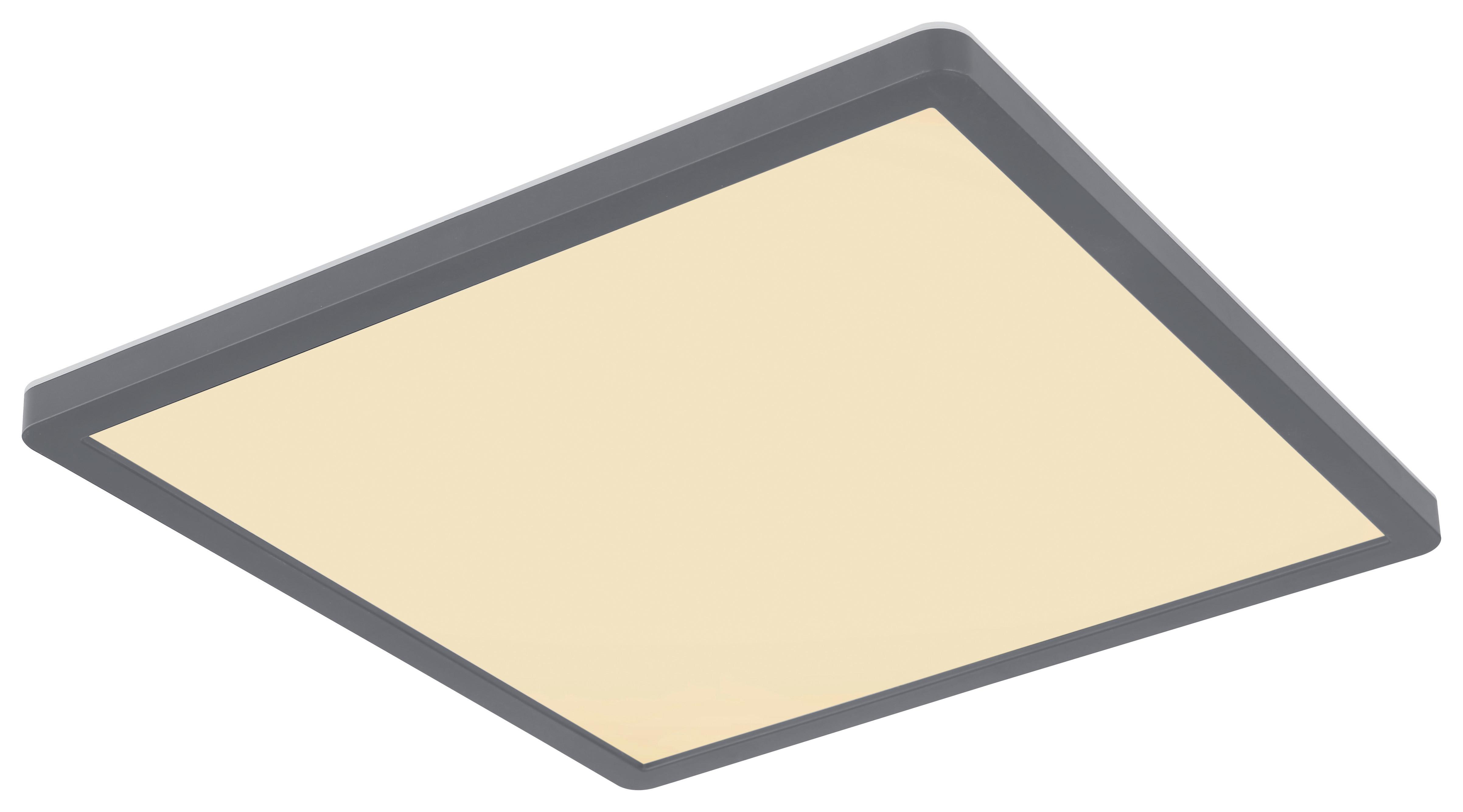 Led-deckenleuchte Yesenia L: 29,4 Cm Mit Memory-Funktion - Opal/Graphitfarben, MODERN, Kunststoff (29,4/29,4/2,5cm) - Luca Bessoni