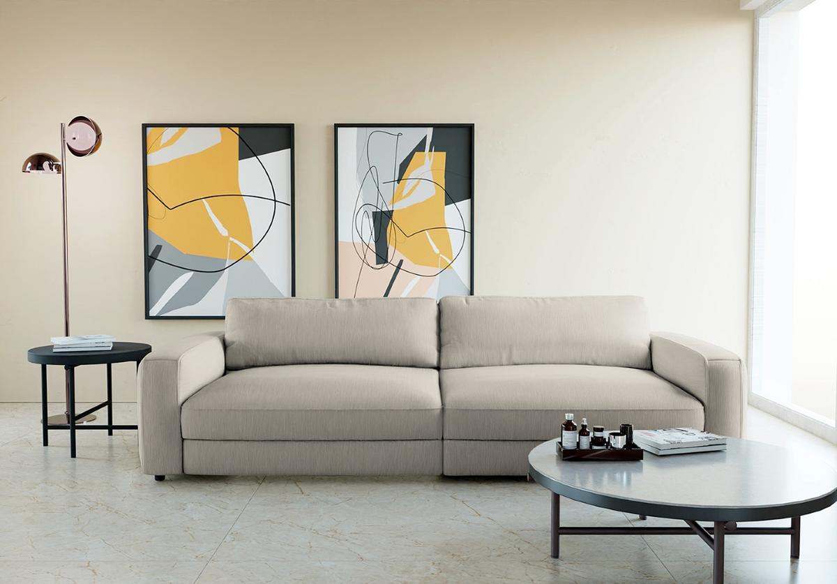 Bigsofa Bourbon, Grau B: 264 Cm - Schwarz/Grau, MODERN, Textil (264/84/125cm) - Trendmanufaktur